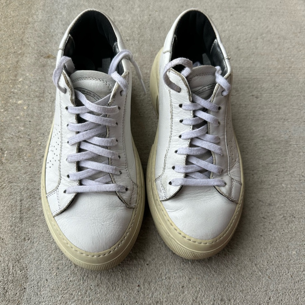 P448 White Leather Women's Sneakers